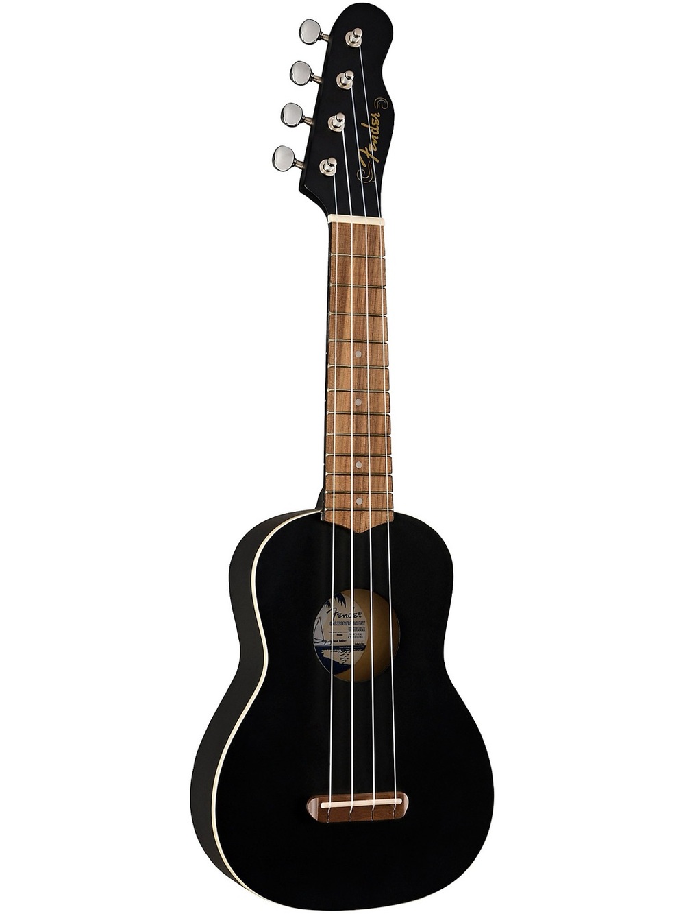 Fender Venice Soprano Ukulele Walnut Fingerboard Black